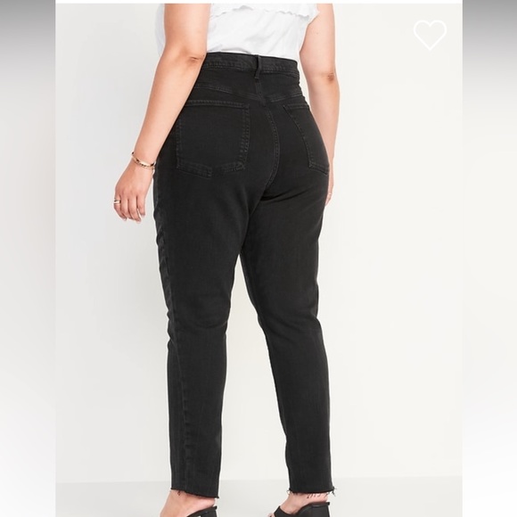 Old Navy High Waisted OG Straight Cut Off Black Jean - Picture 3 of 3